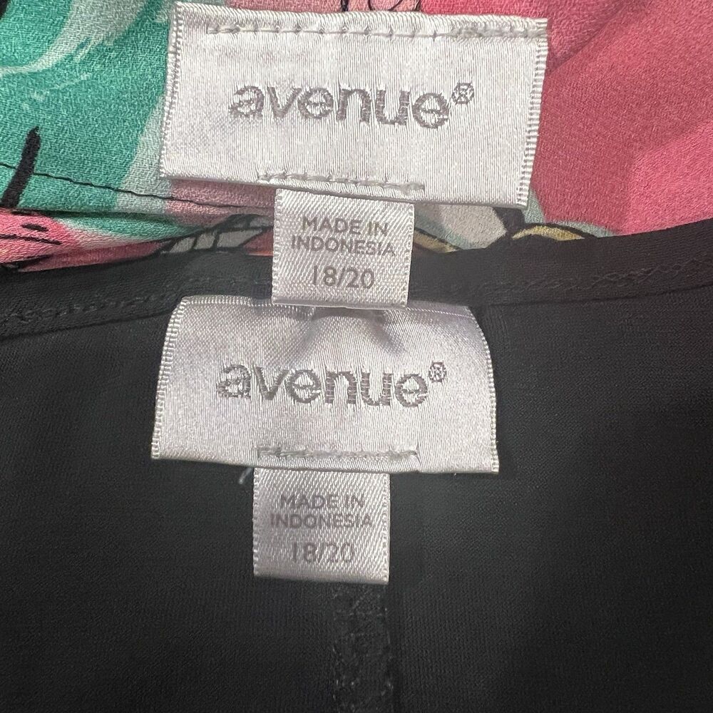 Avenue plus size top Tank And Jacket Attached Lightweight Top Blouse 18/20 - Picture 5 of 8